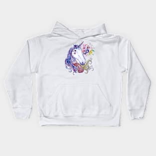 Floral Unicorn Kids Hoodie